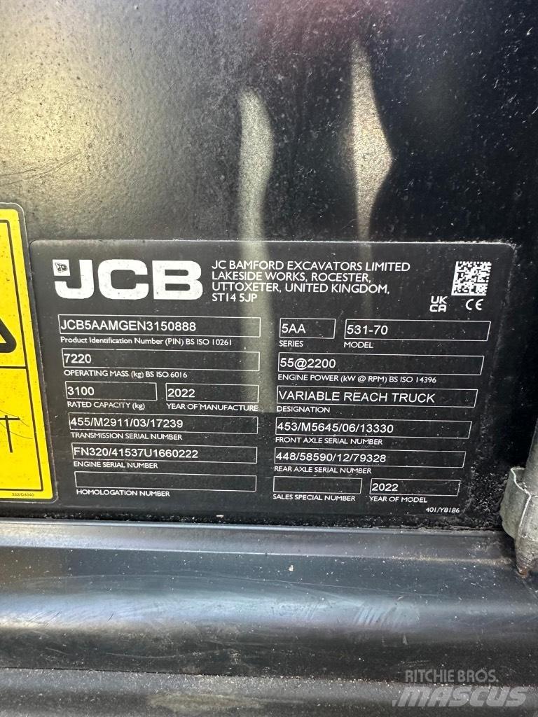 JCB 531-70 Verreikers