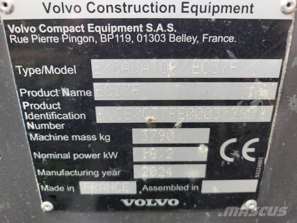 Volvo EC37F Minigraafmachines < 7t