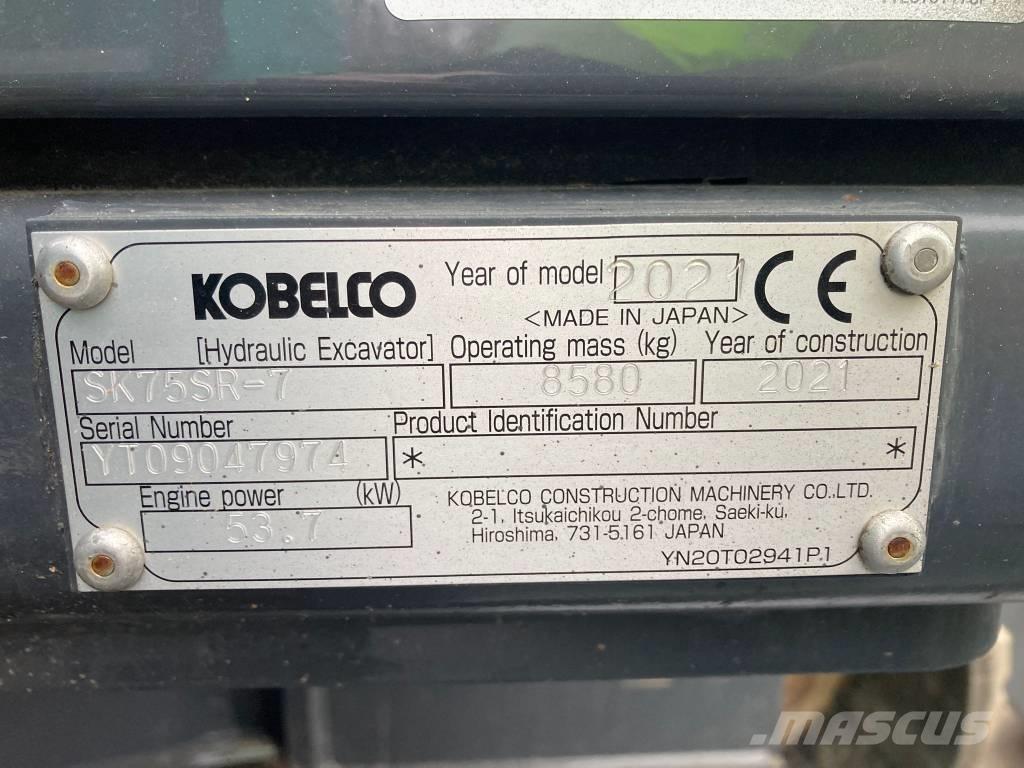 Kobelco SK 75 SR-7 Midigraafmachines 7t - 12t