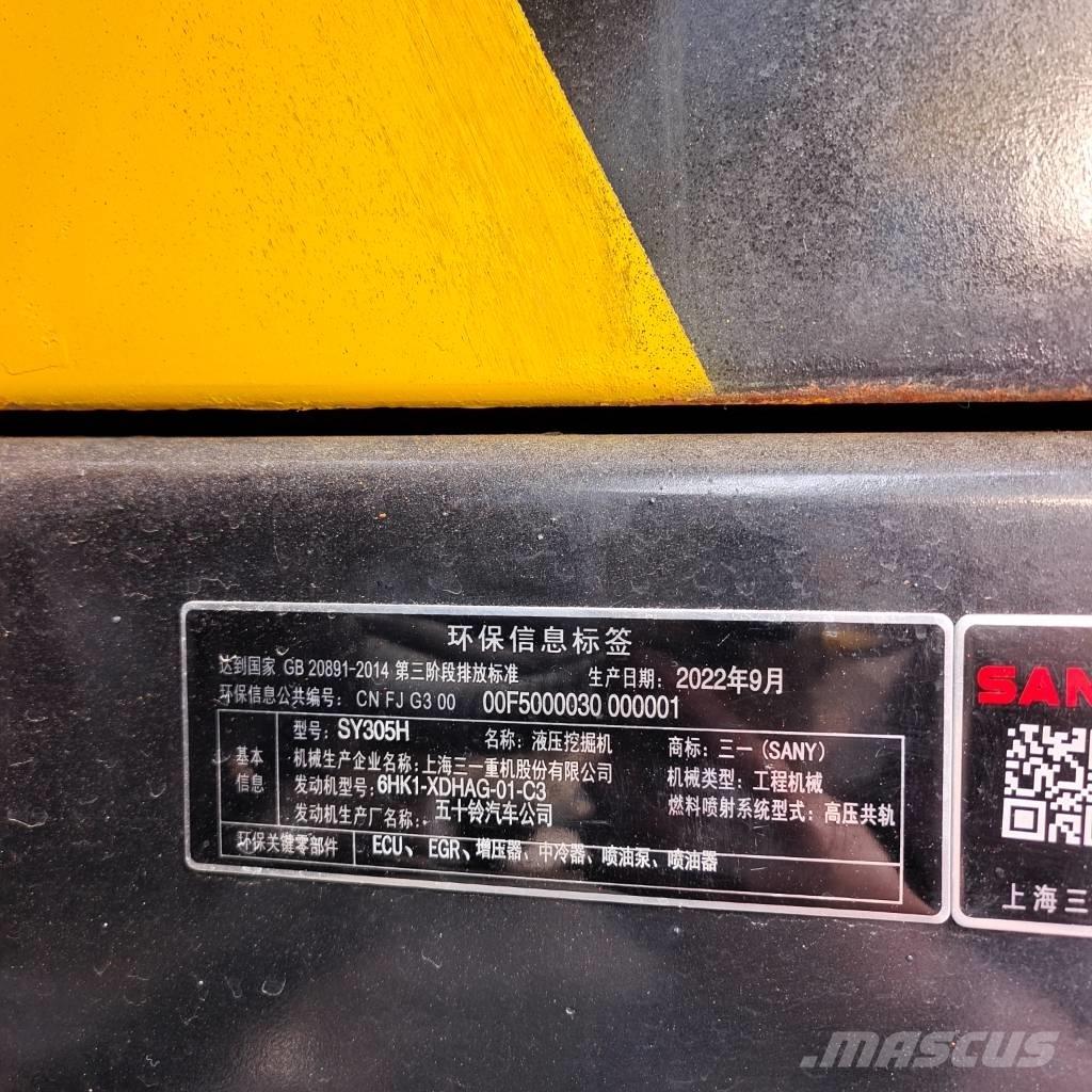 Sany SY 305 H Rupsgraafmachines