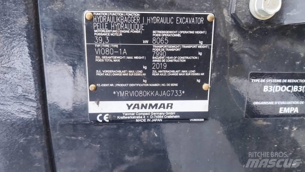Yanmar Vio 80-1A Midigraafmachines 7t - 12t