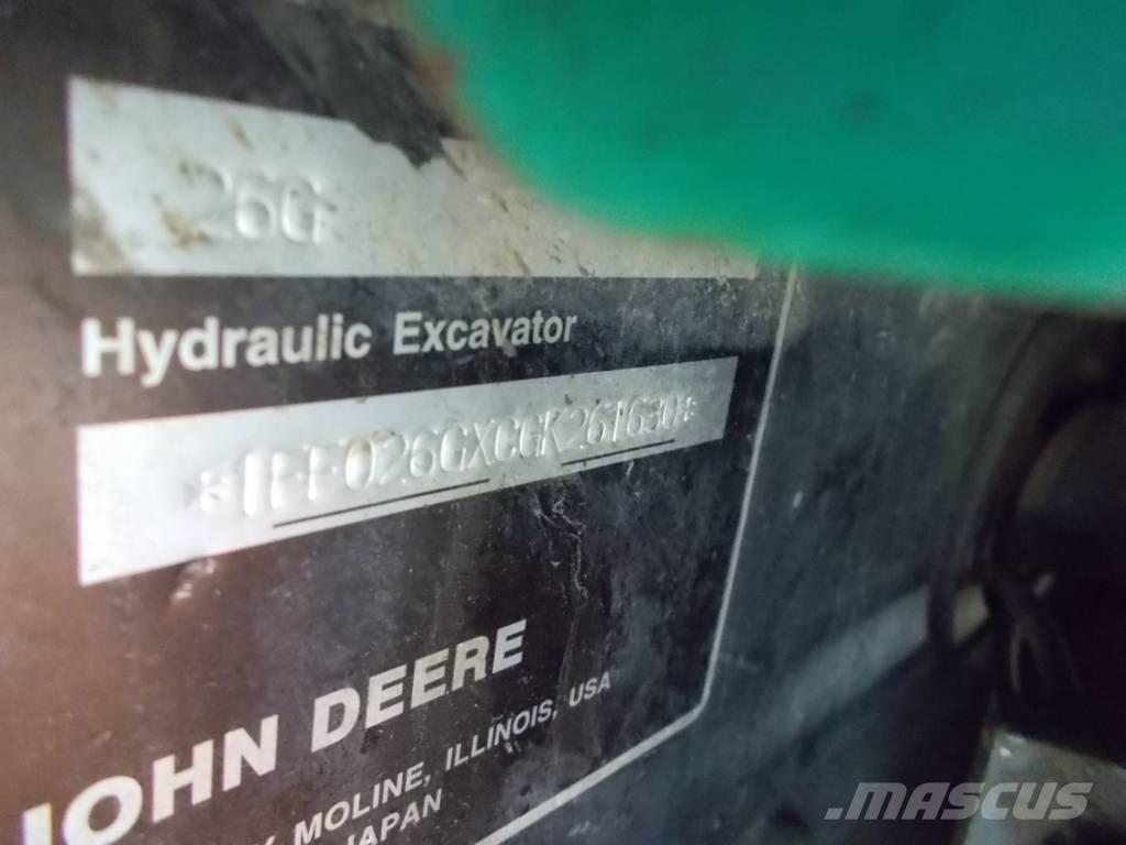 John Deere 26G Minigraafmachines < 7t