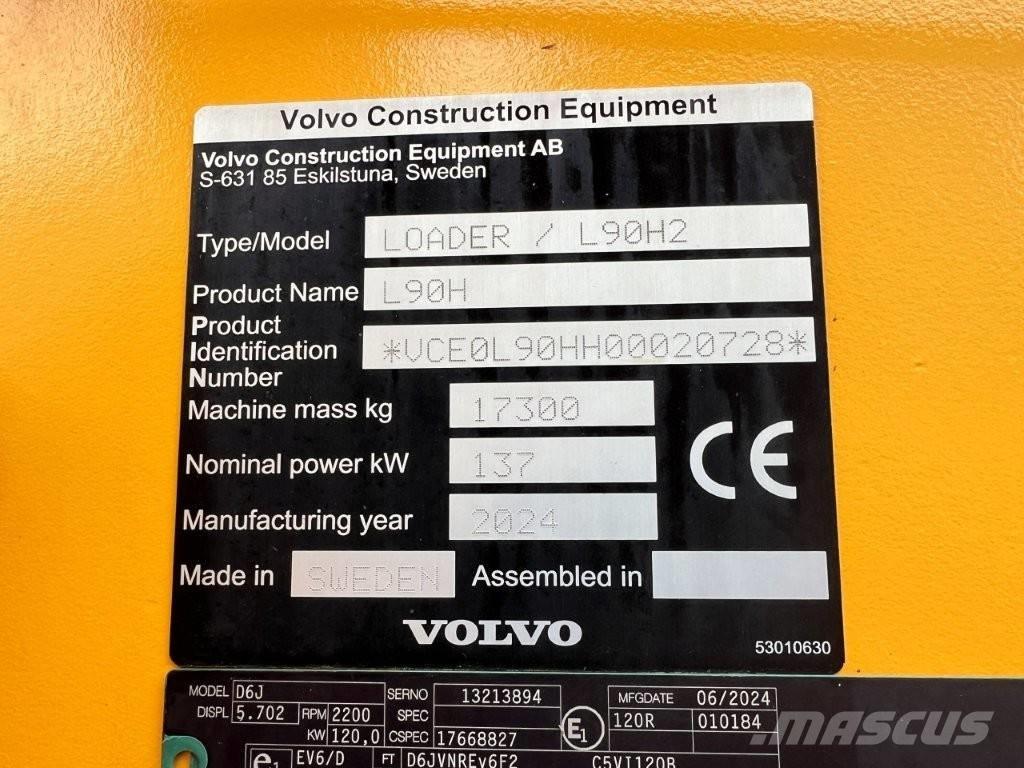 Volvo L90H2 Wielladers