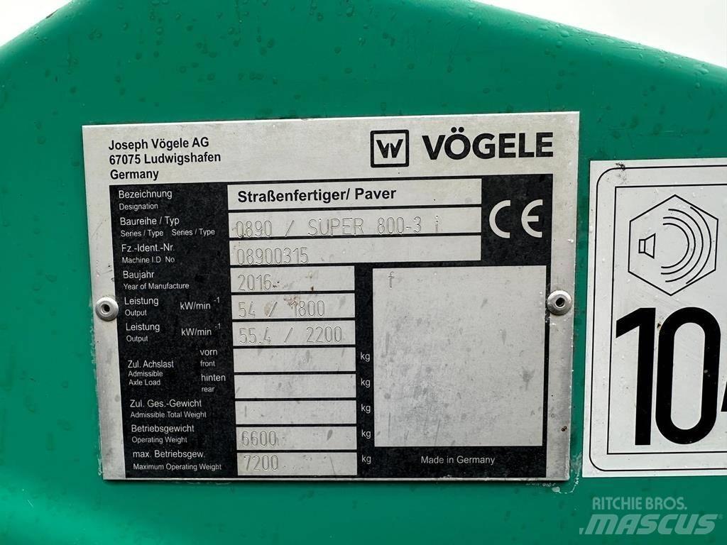 Vögele Super 800 -3i Asfaltafwerkmachines
