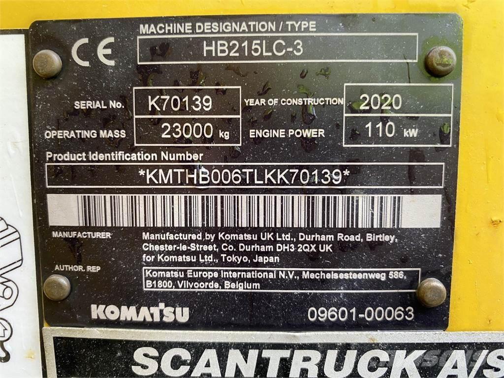 Komatsu HB215LC-3 Rupsgraafmachines