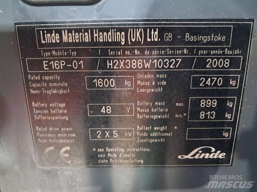 Linde E16P-01 Elektrische heftrucks