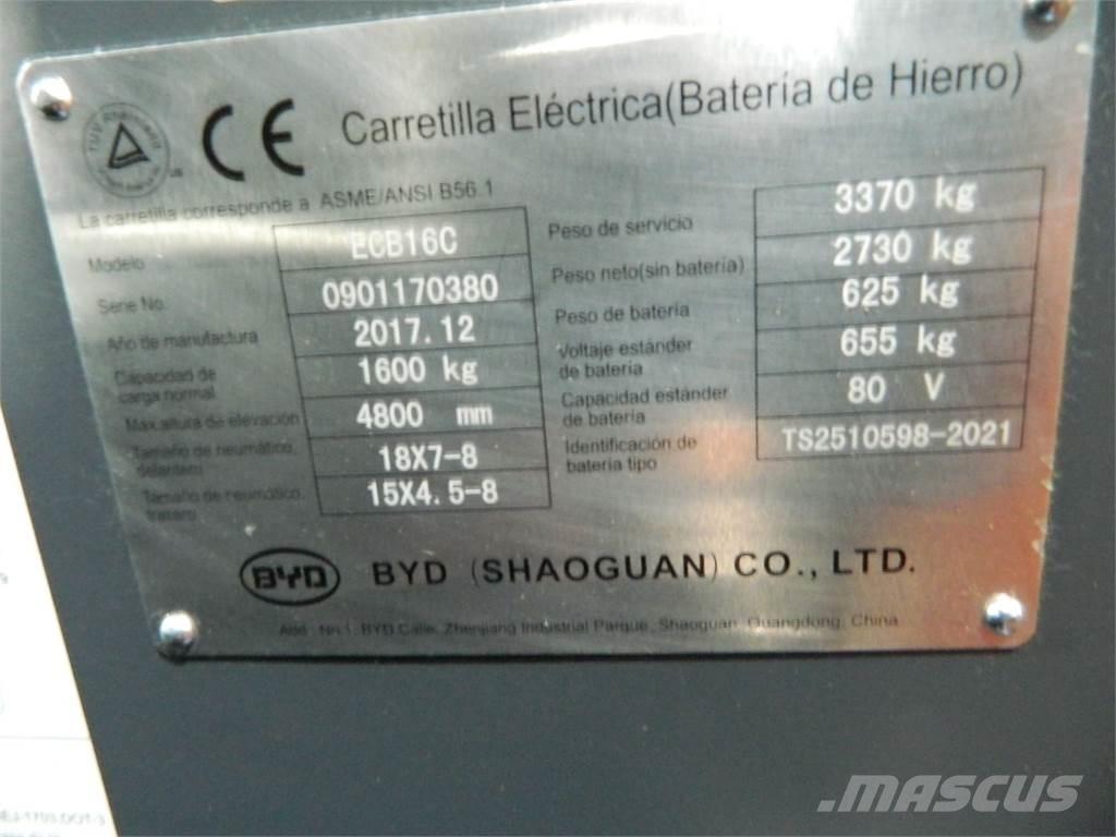 BYD ECB16C Elektrische heftrucks