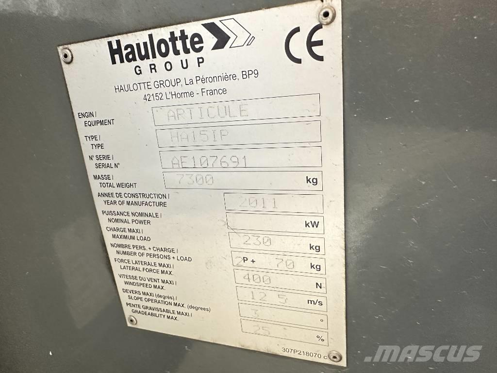 Haulotte HA 15 IP Knikarmhoogwerkers