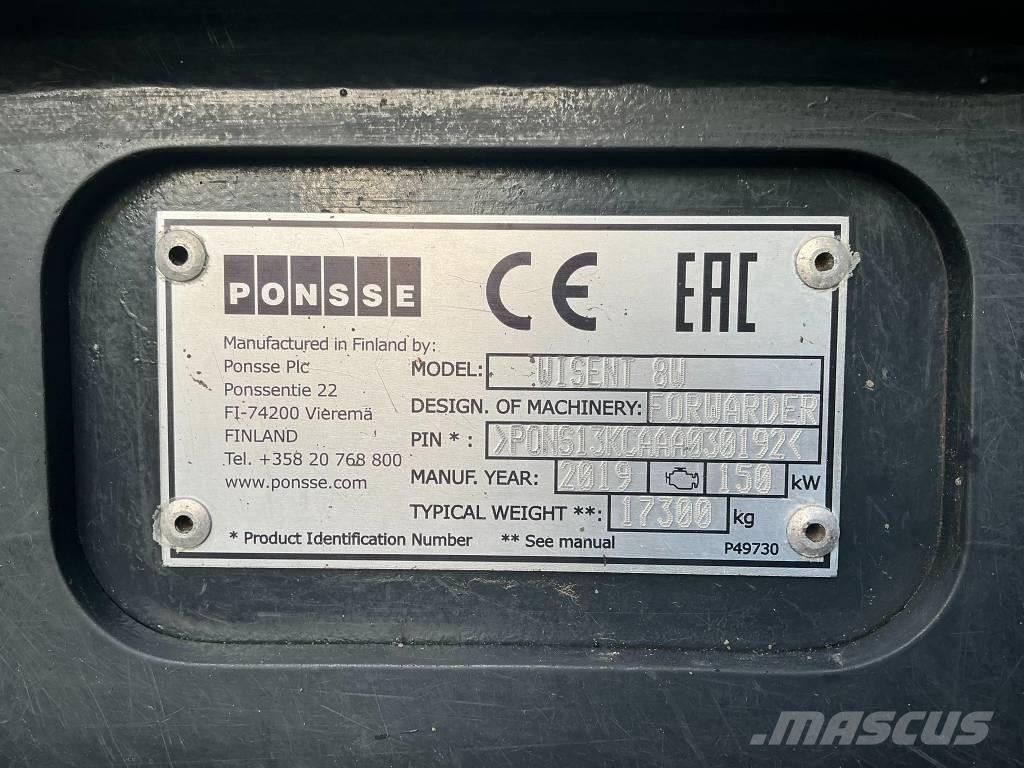 Ponsse Wisent 8W Uitrijwagens