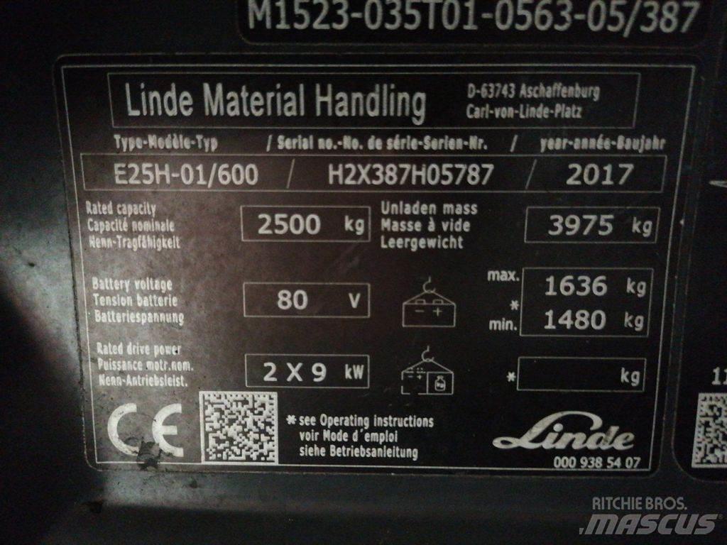 Linde E25H-01/600 Elektrische heftrucks