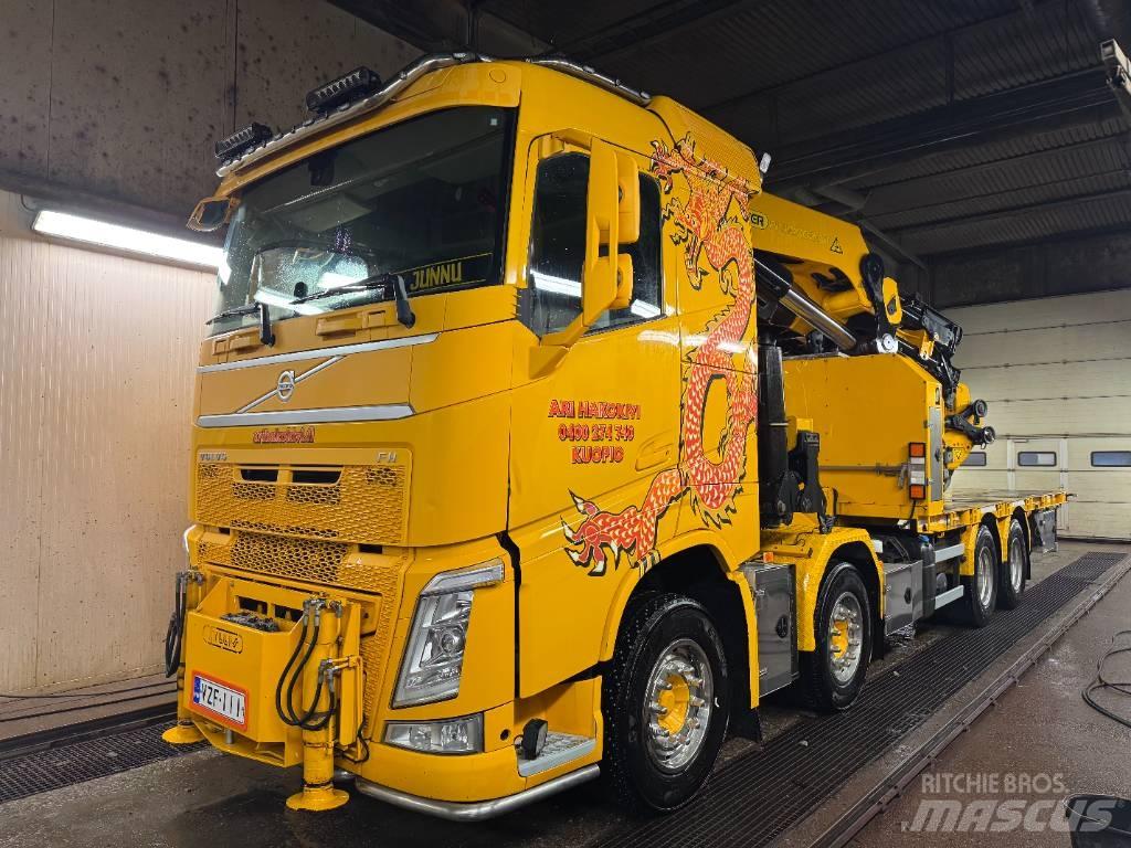 Volvo FH 540 Vlakke laadvloer met kraan