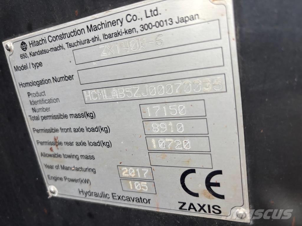 Hitachi ZX 140 W-6 Wielgraafmachines