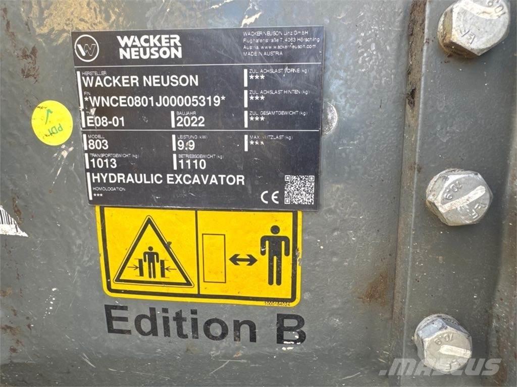 Wacker Neuson 803 Rupsgraafmachines