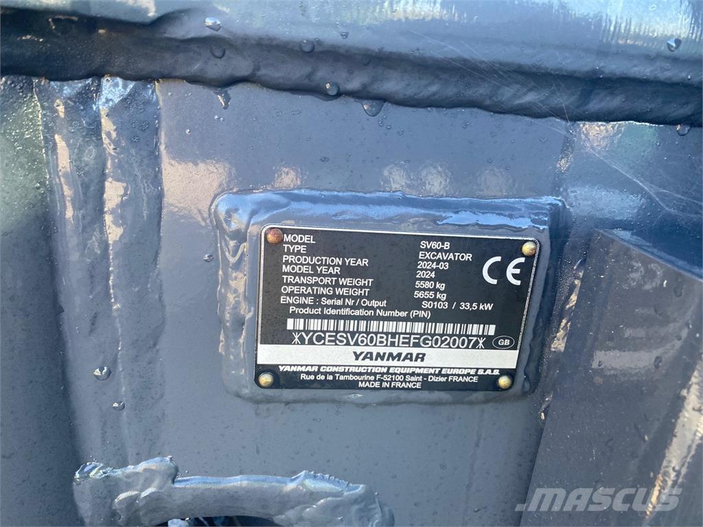 Yanmar SV60-B Midigraafmachines 7t - 12t