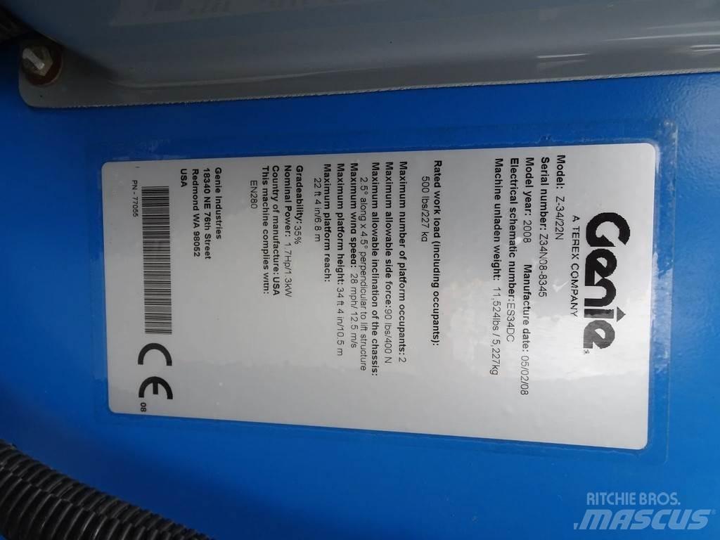 Genie Z34/22N Knikarmhoogwerkers