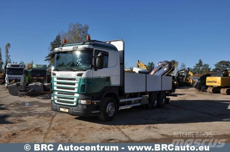 Scania R 480 Vlakke laadvloer met kraan