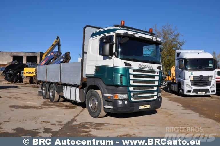 Scania R 480 Vlakke laadvloer met kraan