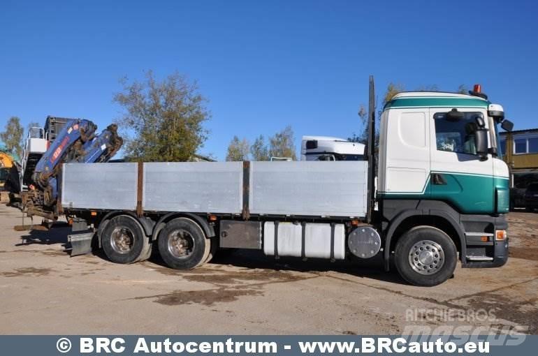 Scania R 480 Vlakke laadvloer met kraan