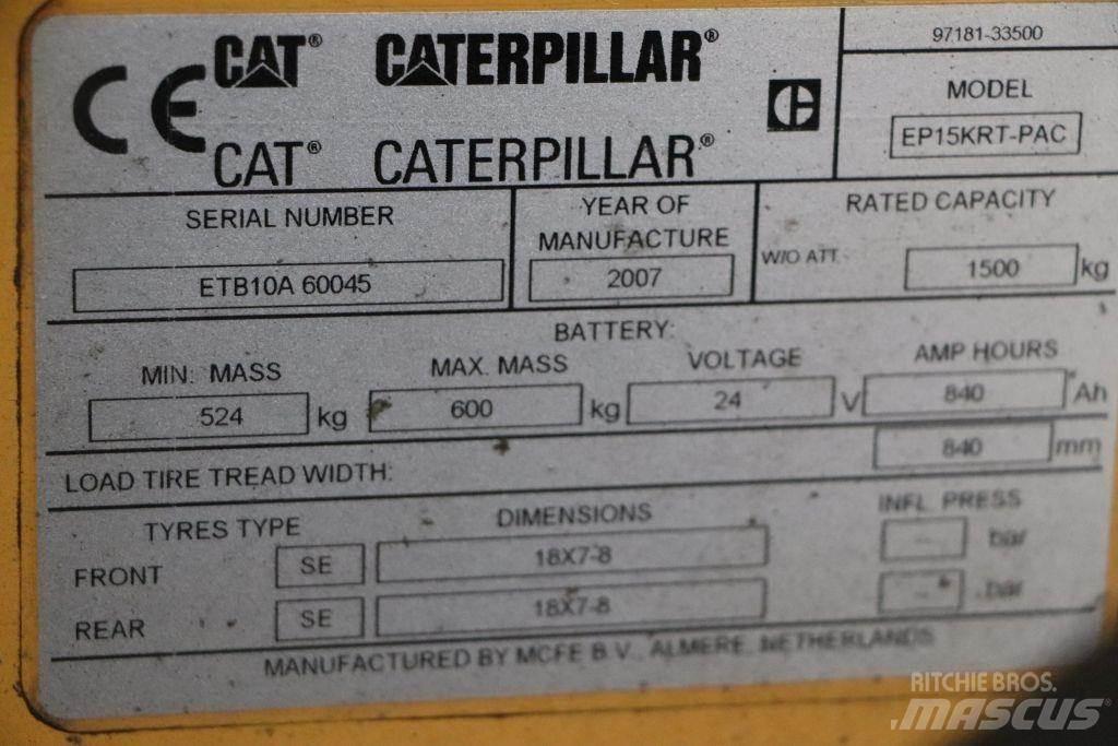 CAT EP15KRT-PAC Elektrische heftrucks