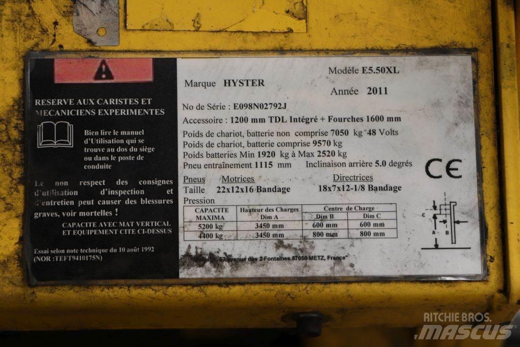 Hyster E5.50XL Elektrische heftrucks