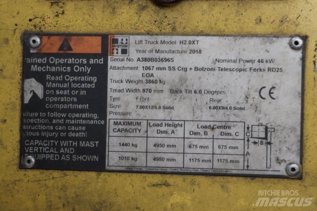 Hyster H2.0XT LPG heftrucks
