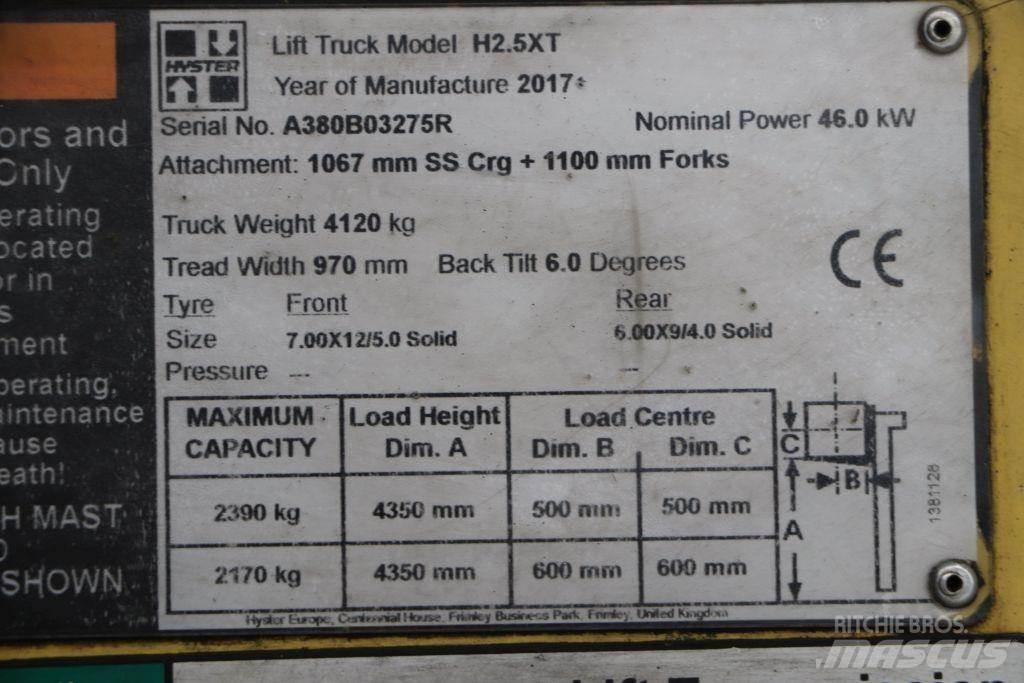 Hyster H2.5XT LPG heftrucks