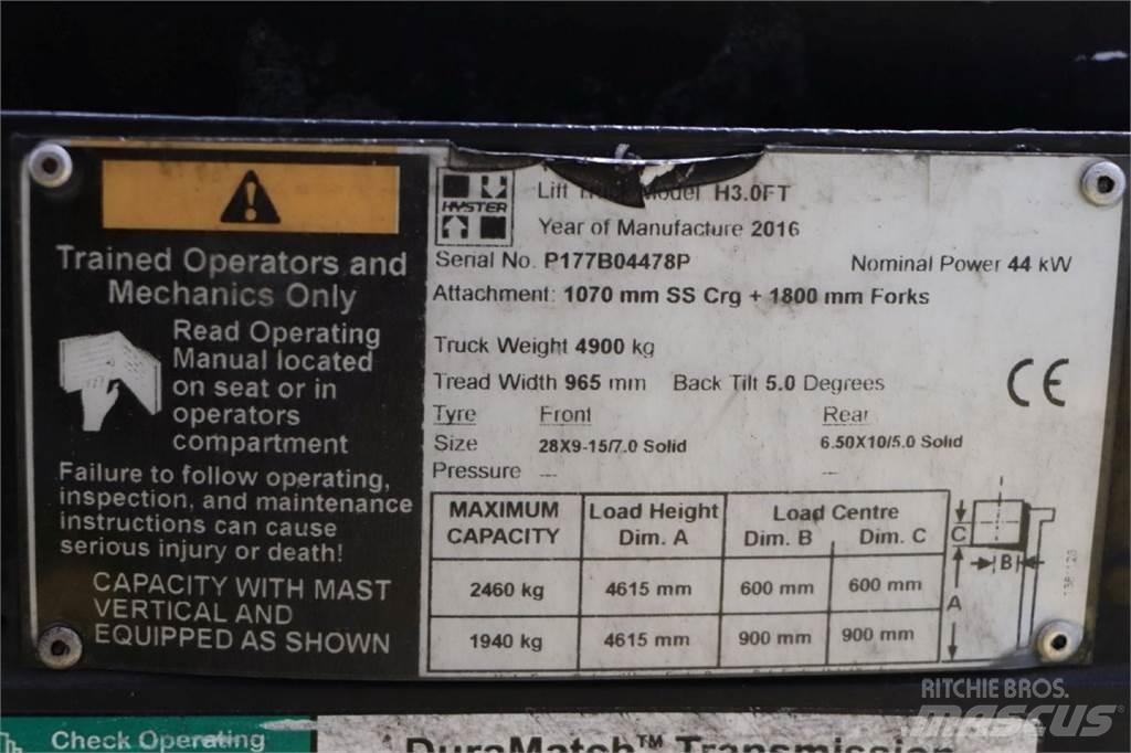 Hyster H3.0FT LPG heftrucks