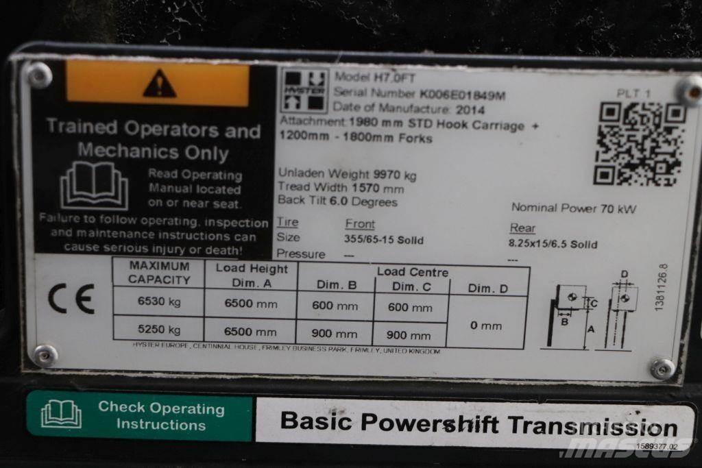 Hyster H7.0FT Diesel heftrucks
