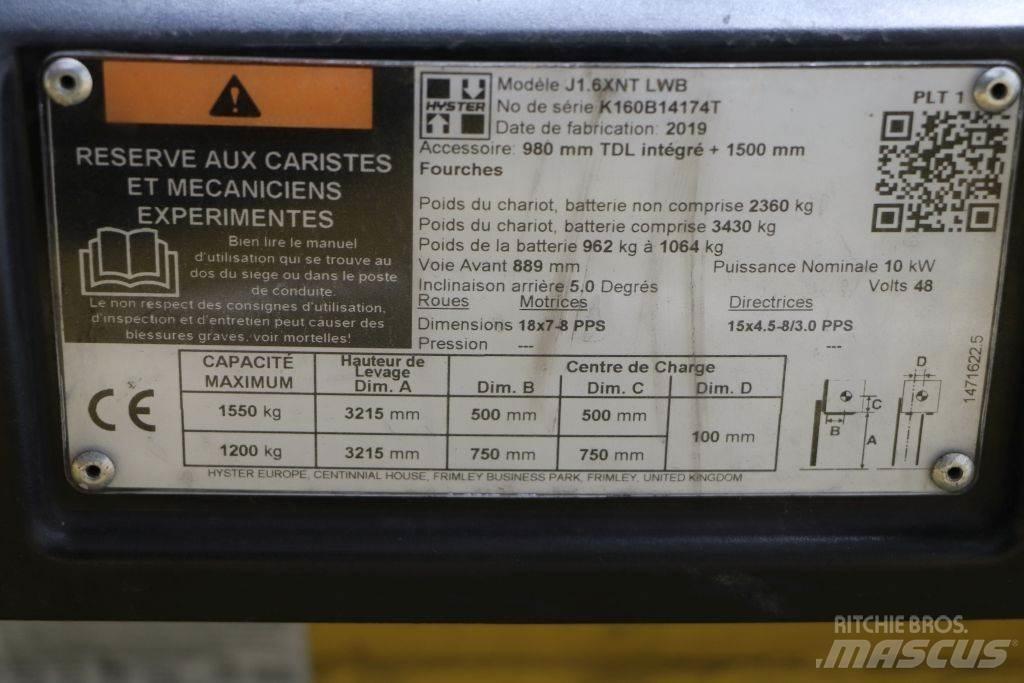 Hyster J1.6XNT Elektrische heftrucks