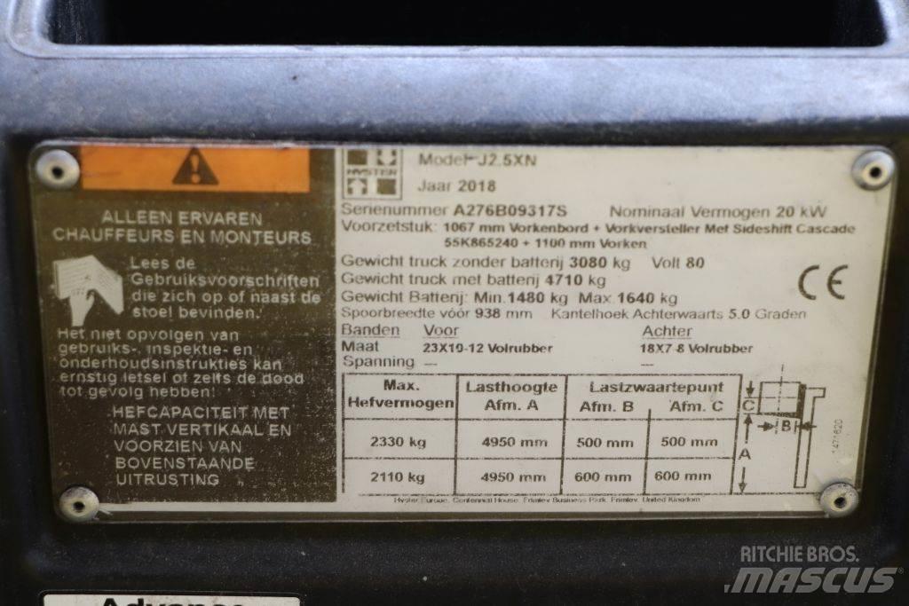 Hyster J2.5XN Elektrische heftrucks