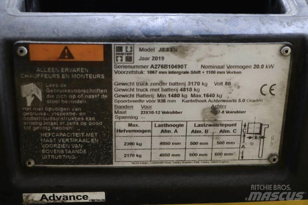 Hyster J2.5XN Elektrische heftrucks