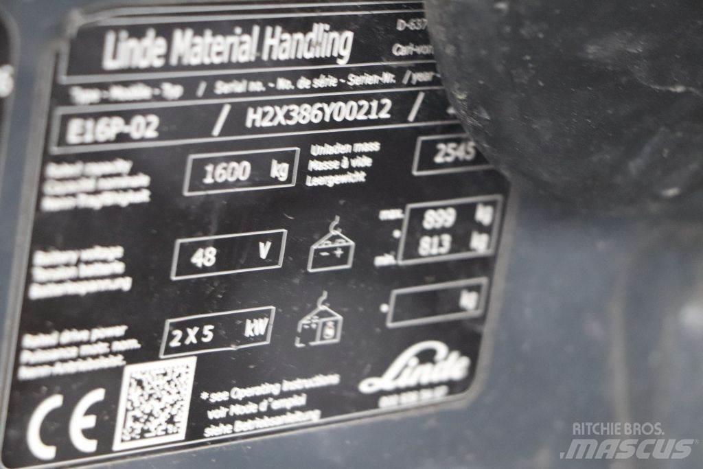 Linde E16P-02 Elektrische heftrucks
