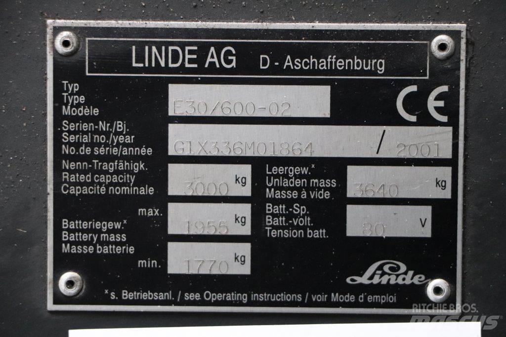 Linde E30/600-02 Elektrische heftrucks