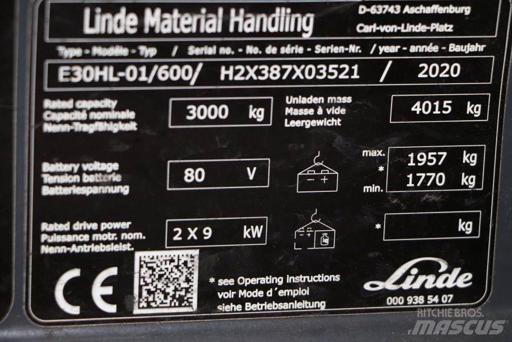 Linde E30HL-01/600 Elektrische heftrucks