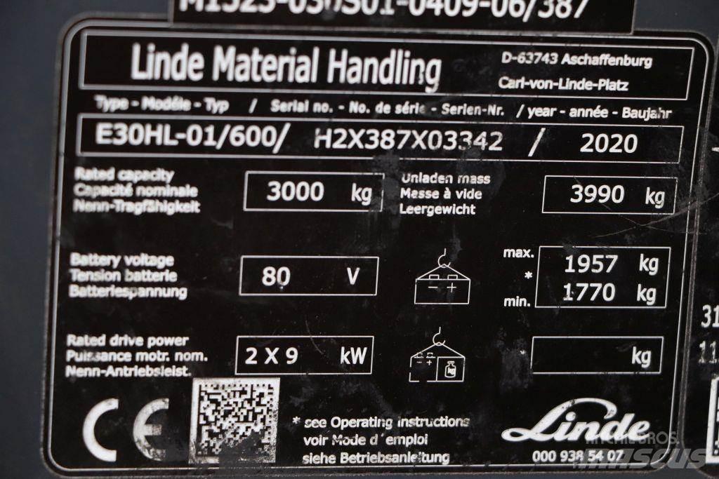 Linde E30HL-01/600 Elektrische heftrucks