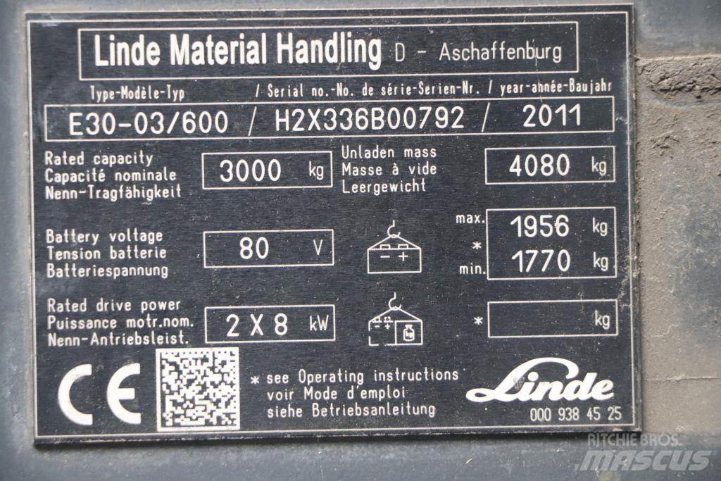 Linde E30S-03/600 Elektrische heftrucks