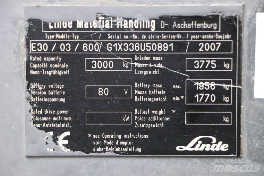 Linde E30S-03/600 Elektrische heftrucks