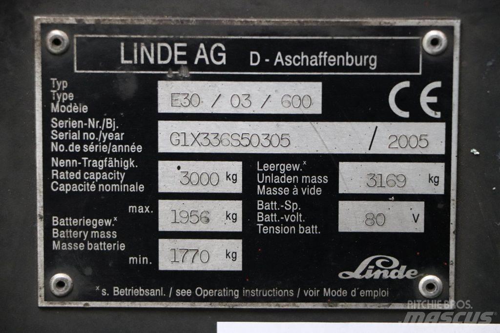 Linde E30S-03/600 Elektrische heftrucks