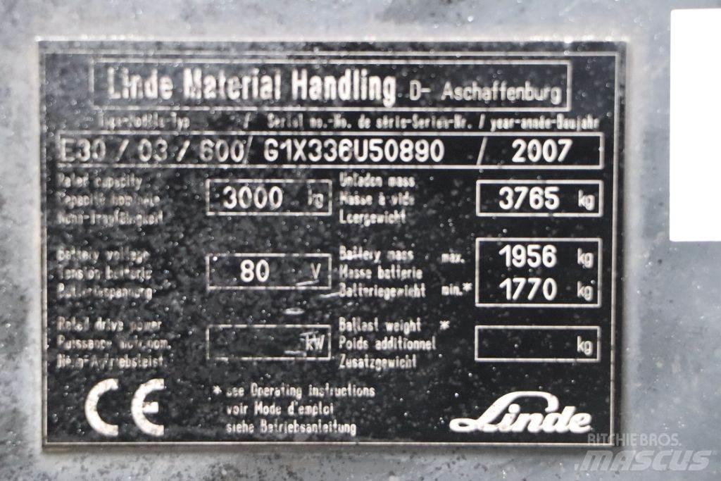 Linde E30S-03/600 Elektrische heftrucks