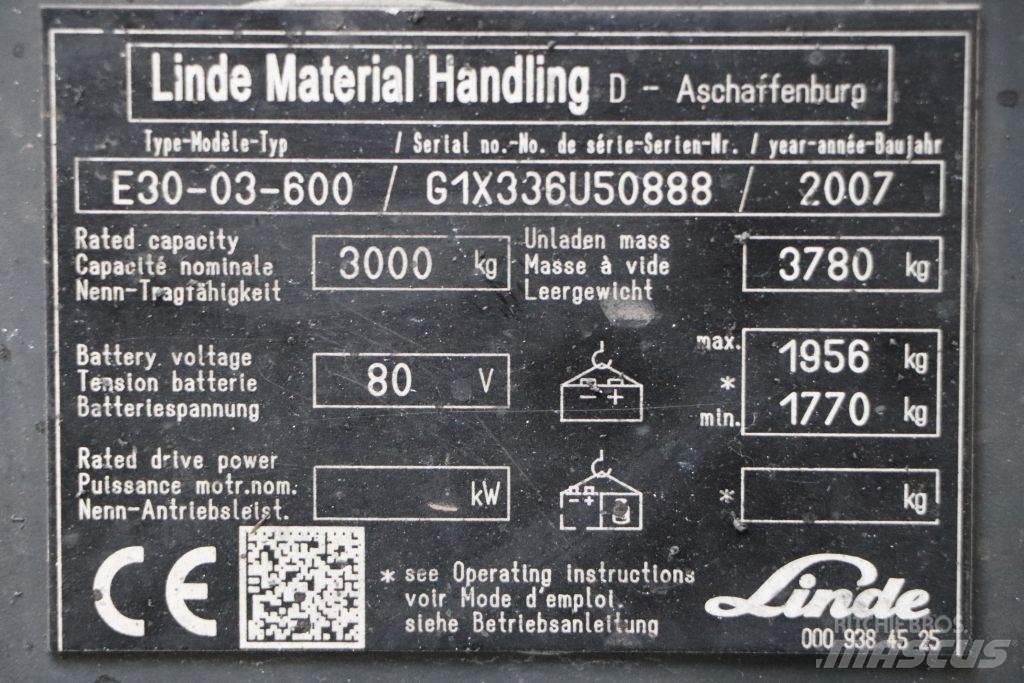 Linde E30S-03/600 Elektrische heftrucks