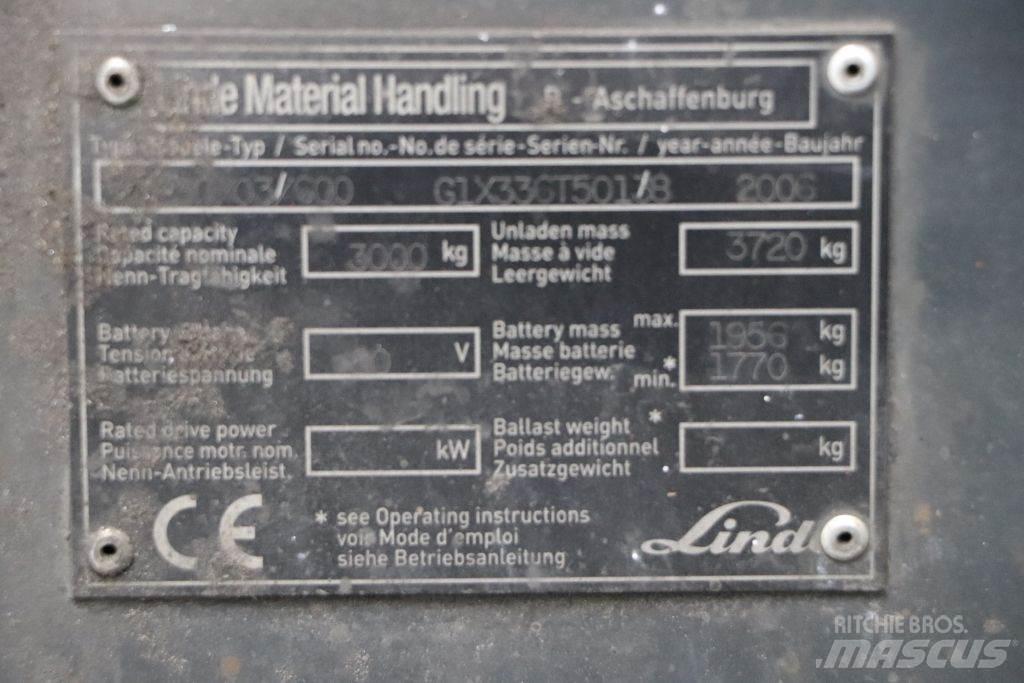 Linde E30S-03/600 Elektrische heftrucks