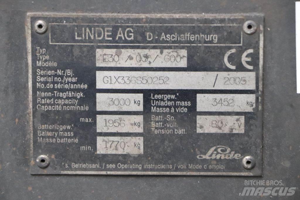 Linde E30S-03/600 Elektrische heftrucks
