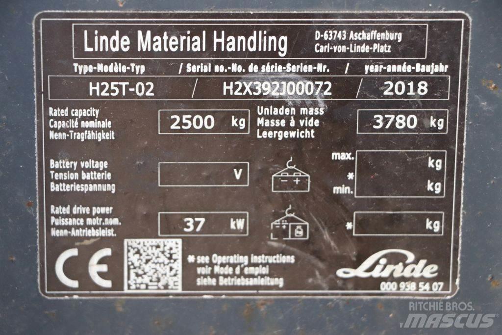 Linde H25T-02 LPG heftrucks