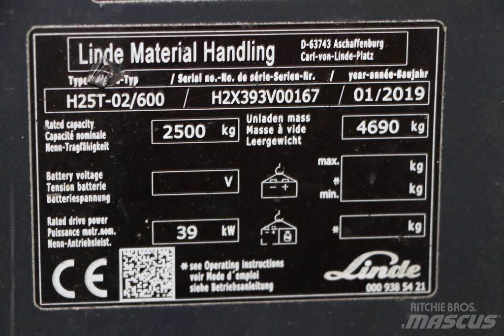 Linde H25T-02/600 LPG heftrucks