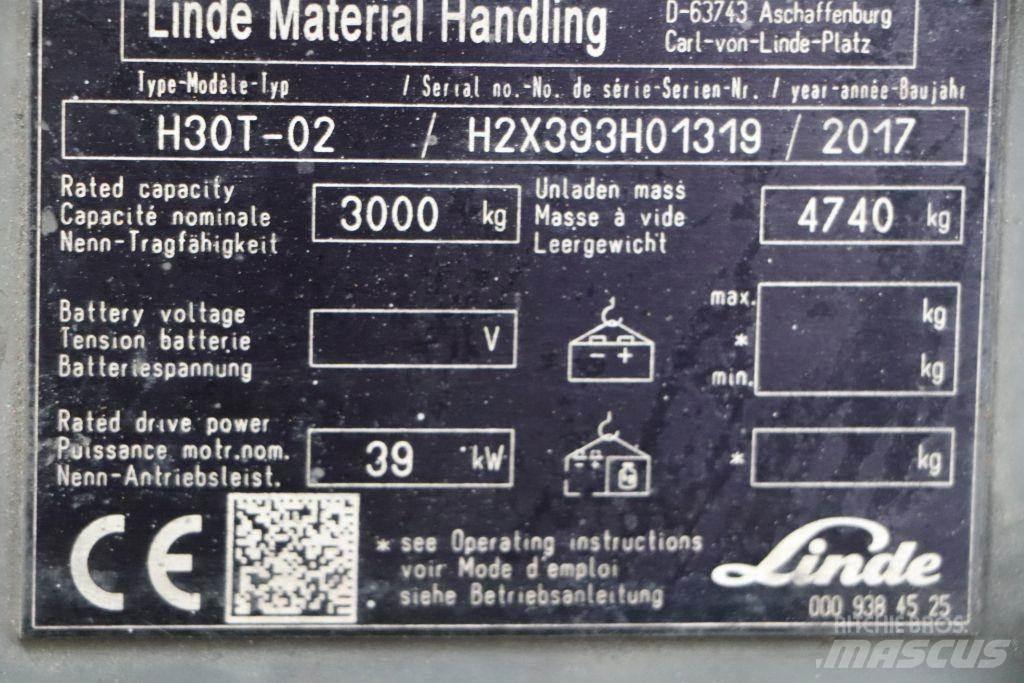 Linde H30T-02 LPG heftrucks