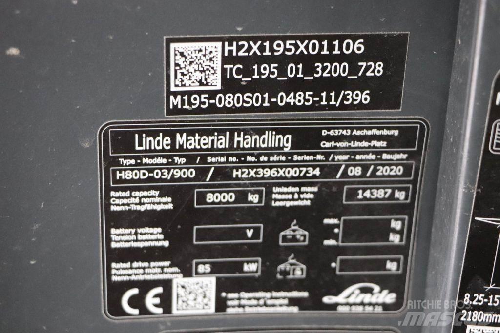 Linde H80D-03/900 Diesel heftrucks