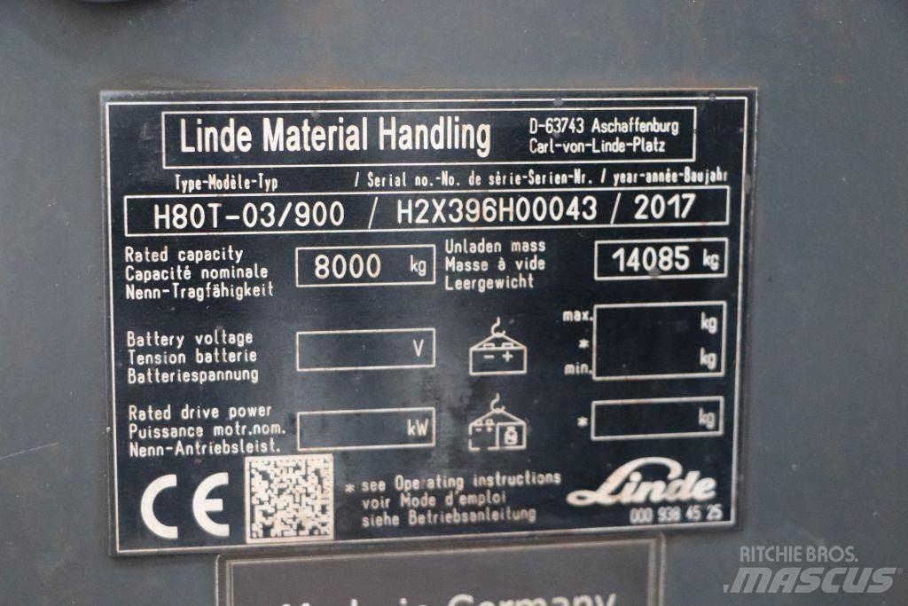 Linde H80T-03/900 LPG heftrucks
