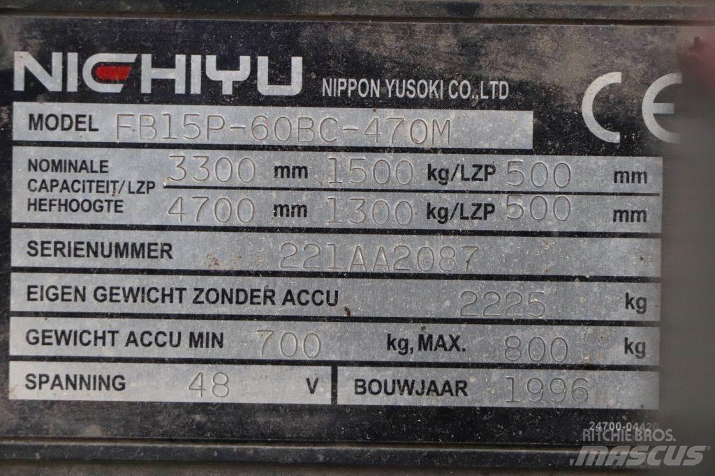 Nichiyu FB15P-60BC Elektrische heftrucks