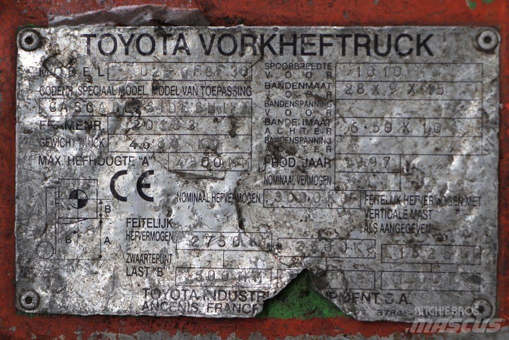 Toyota 02-6FGF30 LPG heftrucks