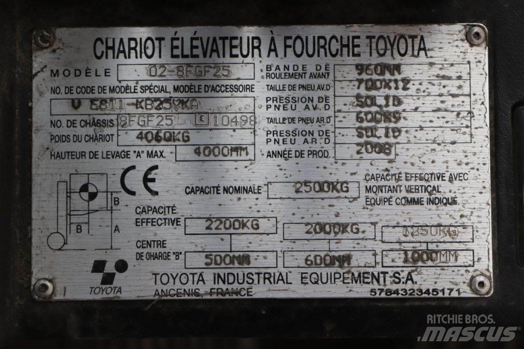 Toyota 02-8FGF25 LPG heftrucks